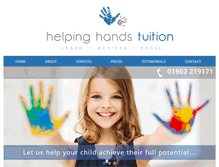 Tablet Screenshot of helpinghandstuition.co.uk